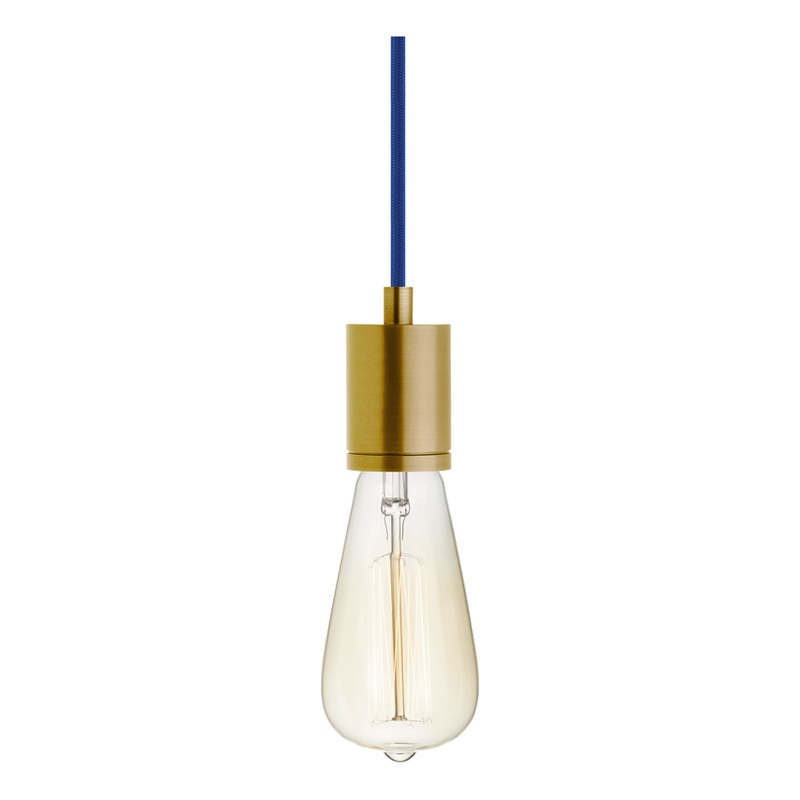 SoCo Pendant Hand Rubbed Antique Brass Blue 8′