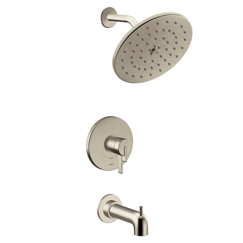 Tub and Shower Trim Cia 2 Lever Brushed Nickel WaterSense ADA 1.75 GPM