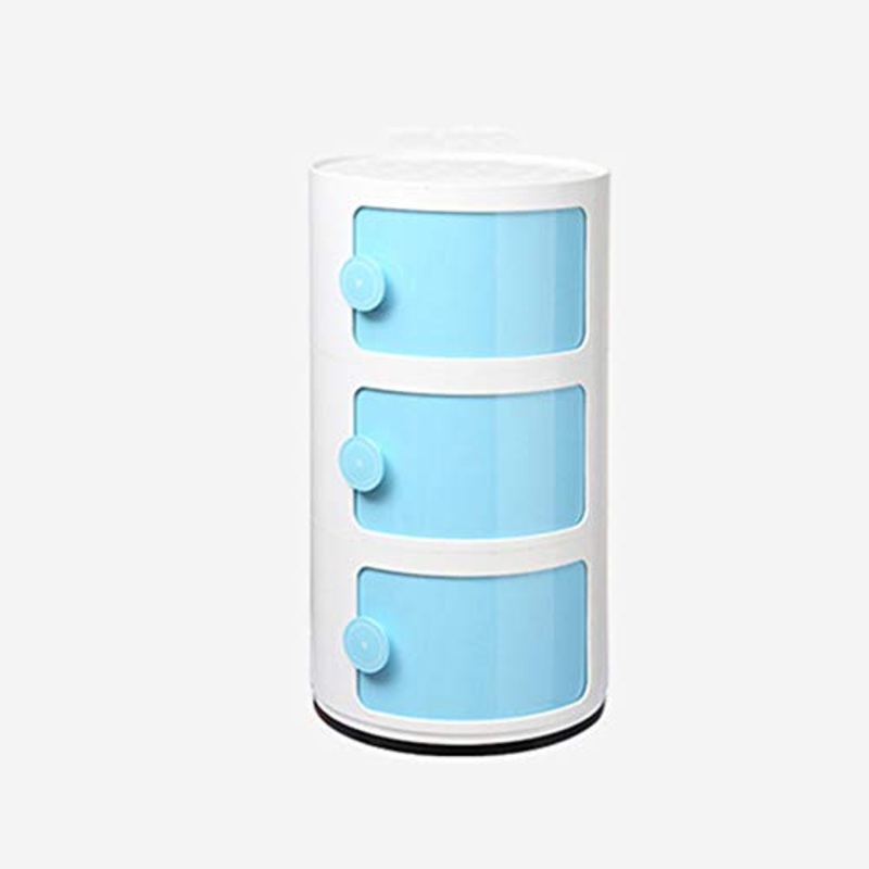 ZFF Armadietto Laterale di plastica Multifunzionale del Comodino Nordico Bianco armadietto Minimalista Moderno Creativo del gabinetto di immagazzinaggio del Bagno (Color : Blue)