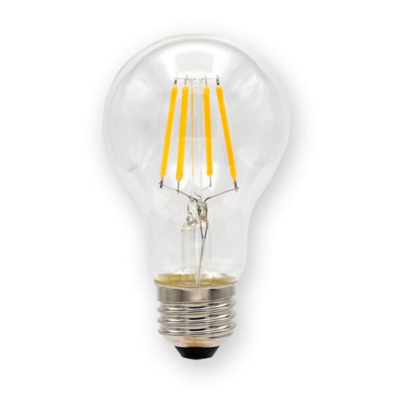 5.0W/A19 Shape, E26 Base, Dimmable Retrofit Filament Bulb W/ Clear Lens, Input Voltage 120V Ac. 5.0W/500 Lumens, Cri>90, Cct 3000K LED Miniature Lamp by Emery Allen