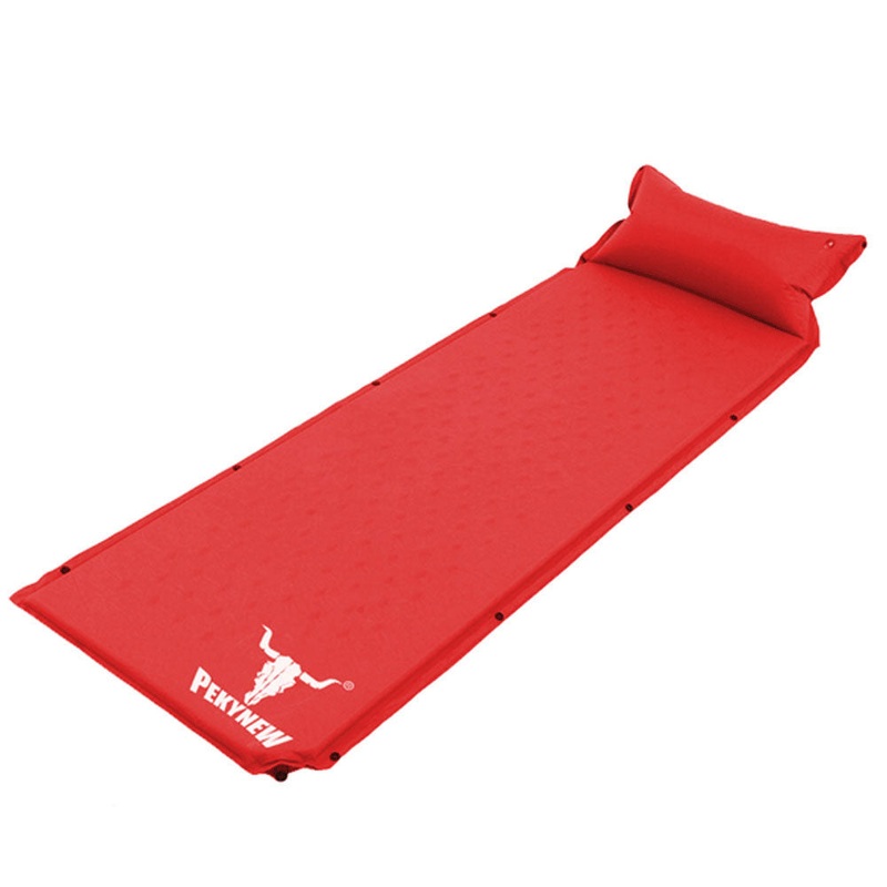 Air Bed Self Inflating Mattress Sleeping Mat Camp Camping Hiking Joinable – red