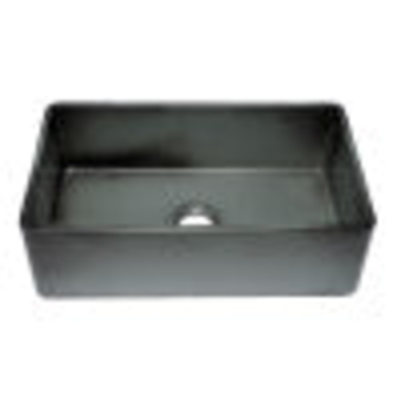 ALFI brand ABCO3320SB Concrete Color 33 inch Reversible Single Fireclay Farmhouse Kitchen Sink