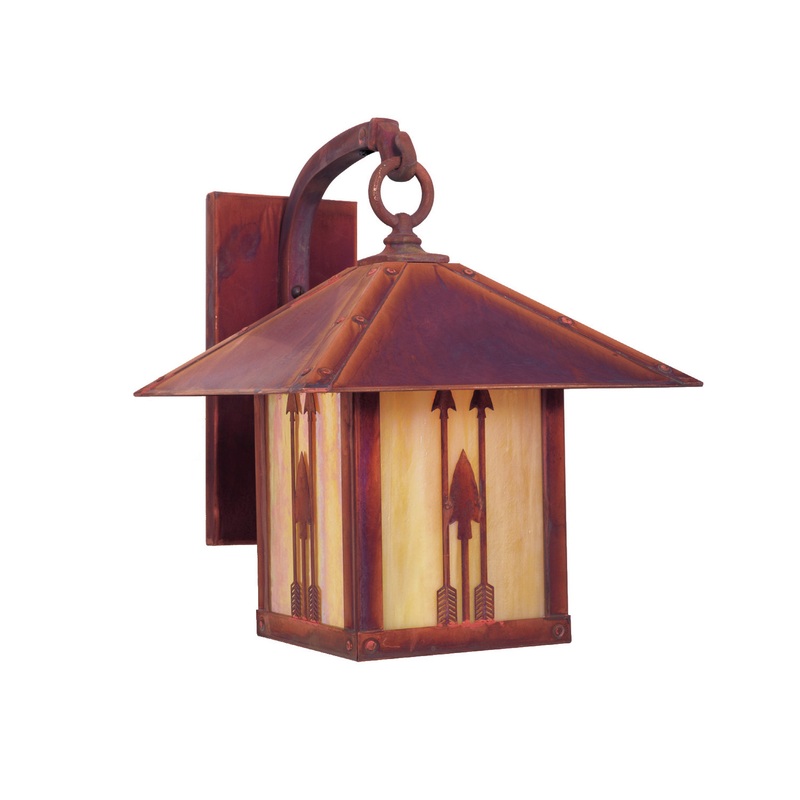 Arroyo TRB-12ARGW-RC Timber Ridge One Light Wall Bracket Raw Copper