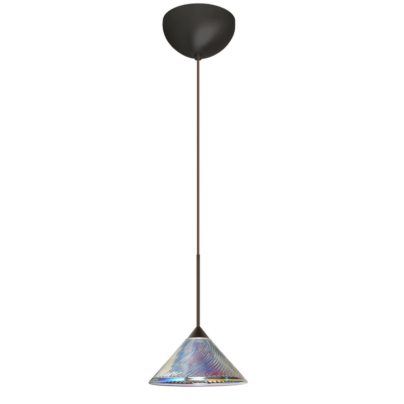 Besa 1XC-550493-LED-BR Kona One Light Pendant Bronze