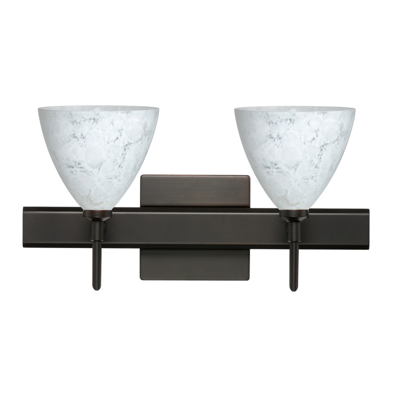 Besa 2SW-177919-BR-SQ Mia Two Light Wall Sconce Bronze