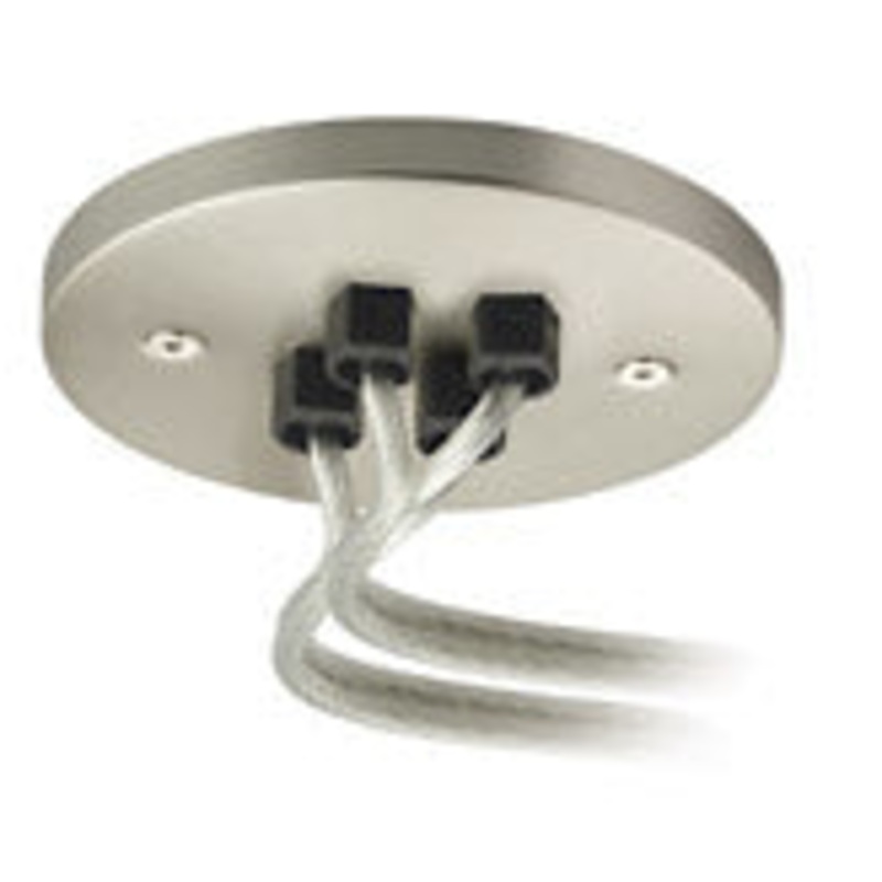 Dual Feed Remote Canopy Soft Feeder Connector in Satin Nickel Finish by Stone Lighting