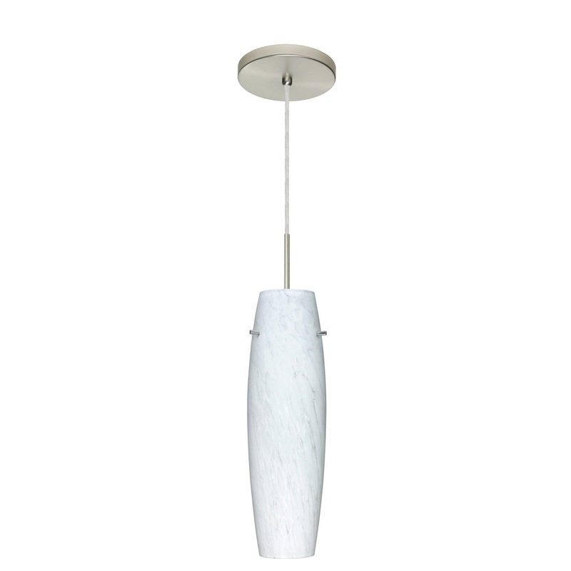 One Light Pendant from the Suzi Collection in Satin Nickel Finish by Besa