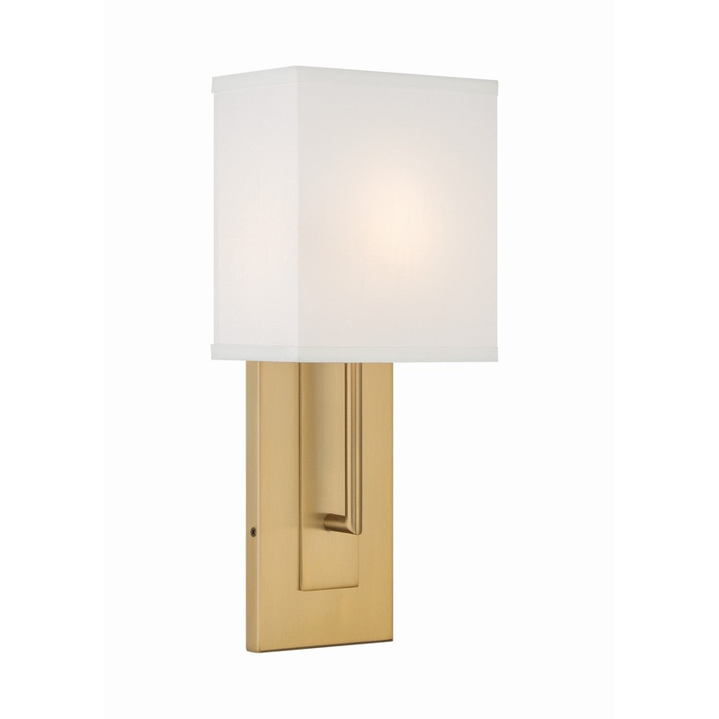 One Light Wall Sconce from the Brent Collection in Vibrant Gold Finish by Crystorama