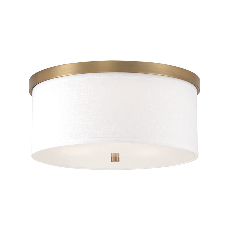 Three Light Flush Mount from the Midtown Collection in Aged Brass Finish by Capital Lighting