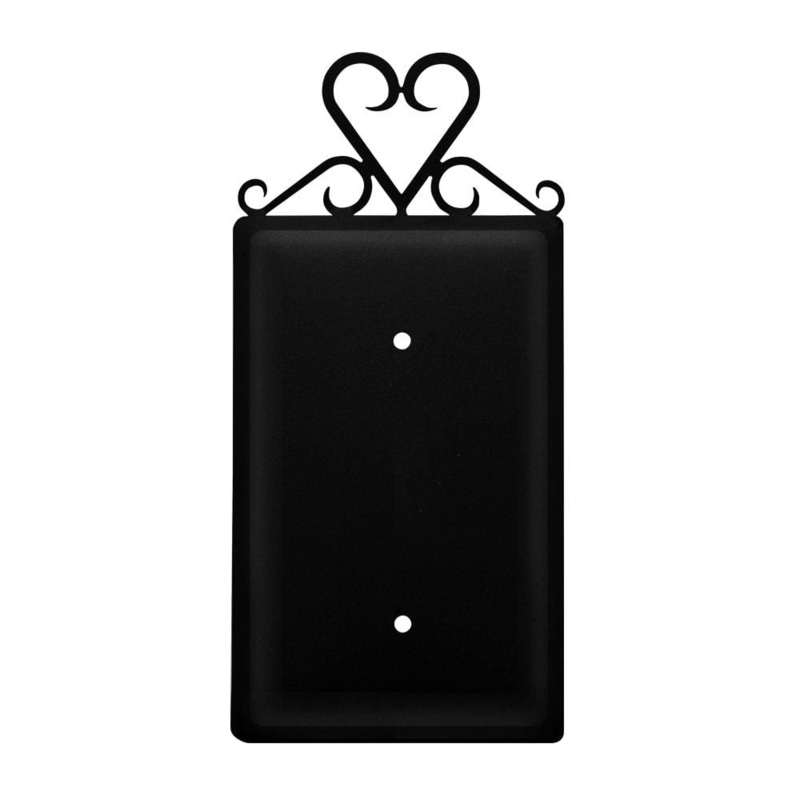 Village Wrought Iron EC-51 Single Heart Single Elec Cover CUSTOM Product