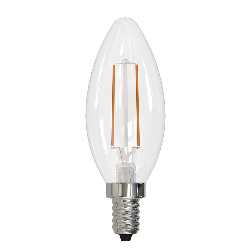 4.10Watt B11 Clear, 400  Lumens, E12 base, 120 Volt Light Bulb by Bulbrite