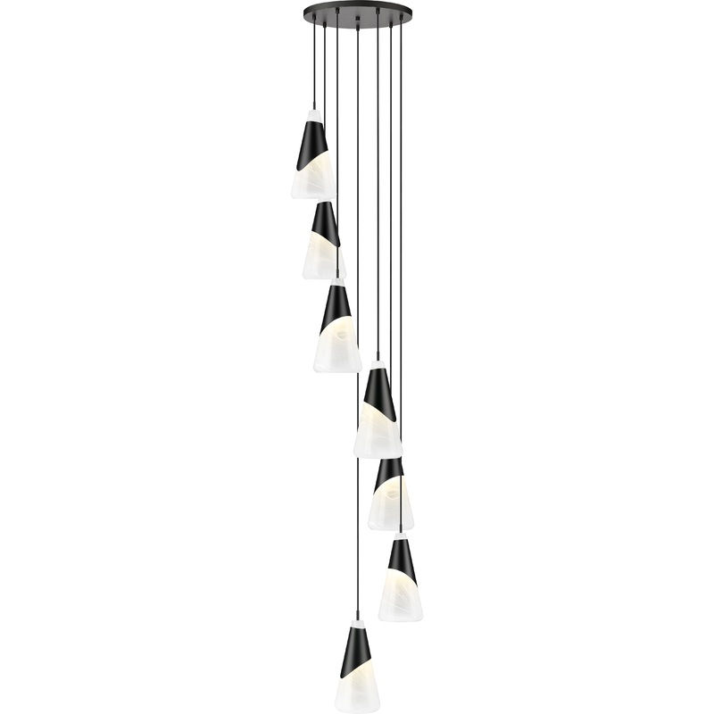 Aimie 7-Light Chandelier Matte Black