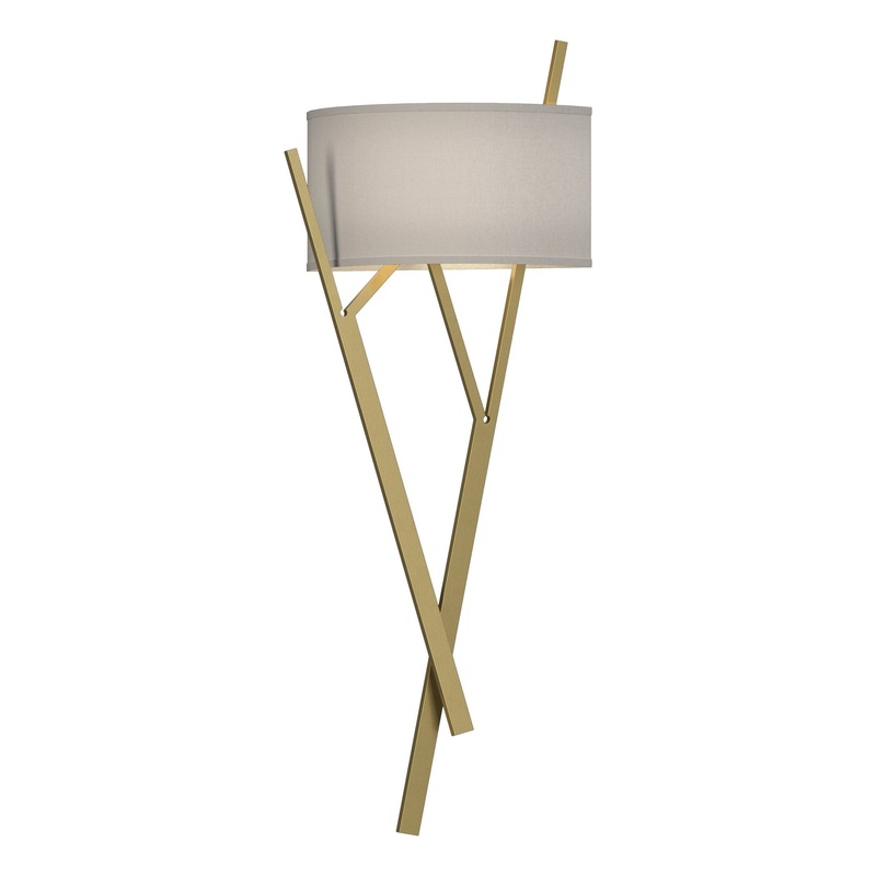 Arbo Sconce Modern Brass Flax Shade (SE)