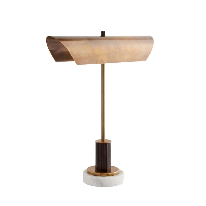 Arteriors 42039 Lansing Two Light Table Lamp Vintage Brass