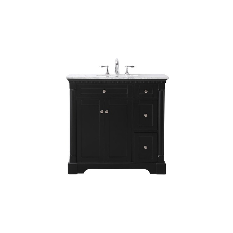 Bathroom Vanity Set from the Clarence Collection in Black Finish by Elegant Lighting