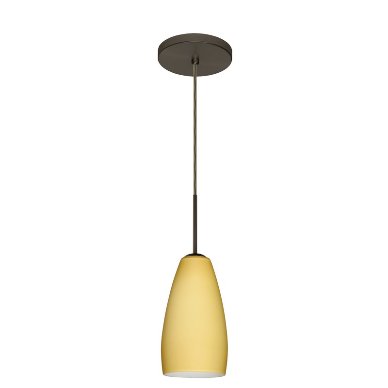 Besa 1BT-1509VM-HAL-BR Chrissy One Light Pendant Bronze