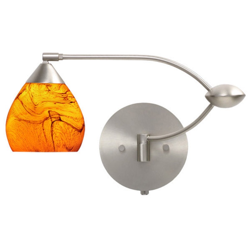 Besa 1WU-5605HB-SN Tay Tay One Light Swing Arm Wall Sconce Satin Nickel (Discontinued)
