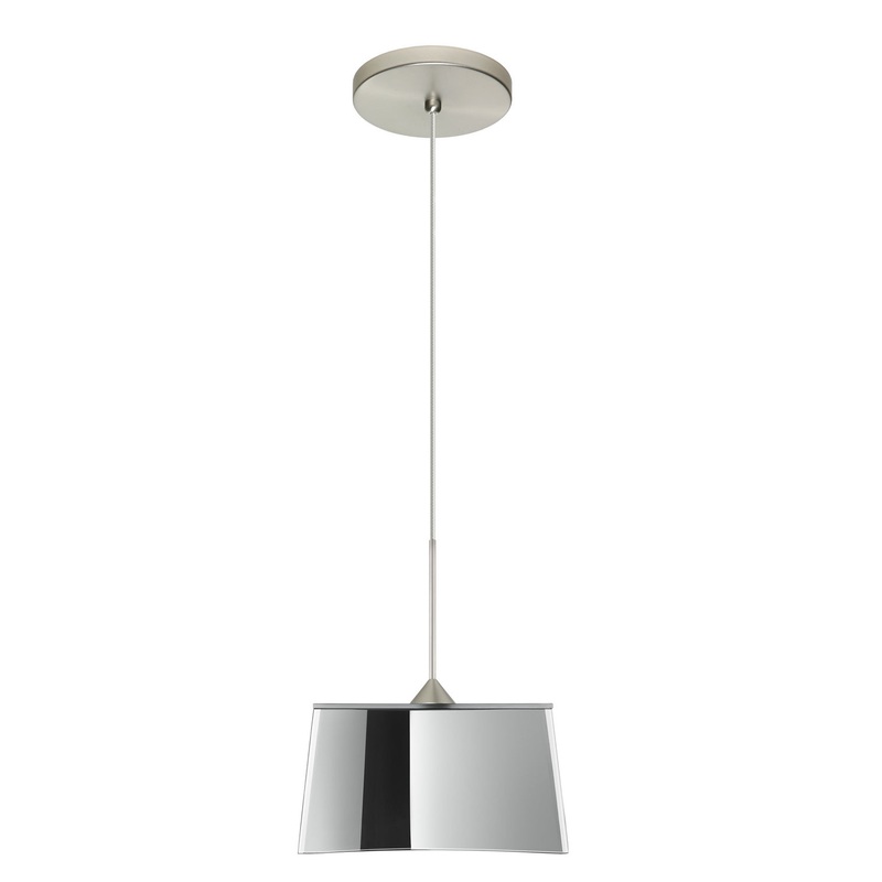 Besa 1XT-6773MR-LED-SN Groove One Light Pendant Satin Nickel (Discontinued)