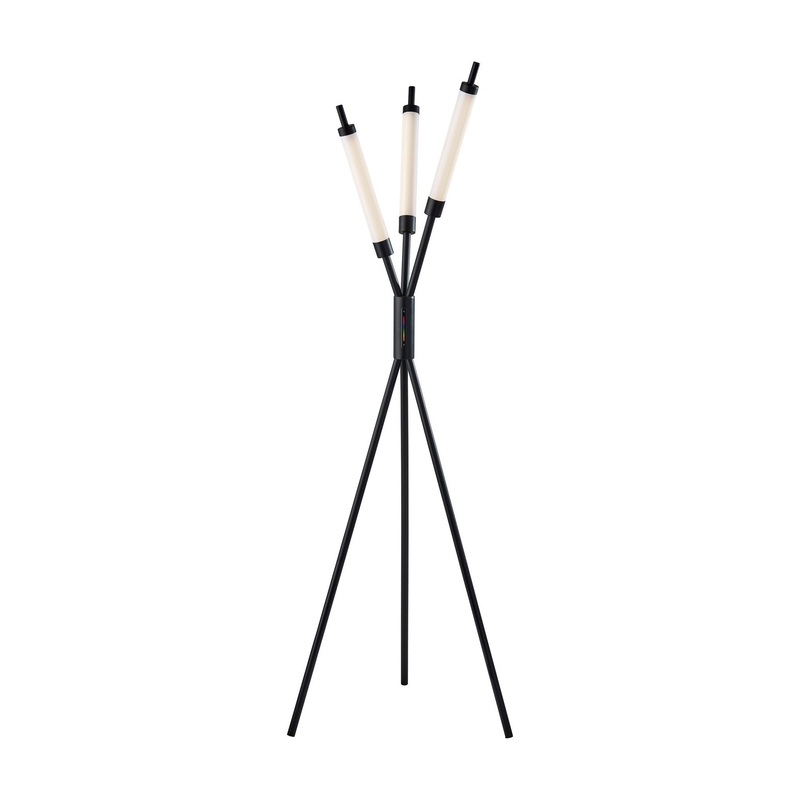 Collin LED Color Changing 3-Light Floor Lamp Black