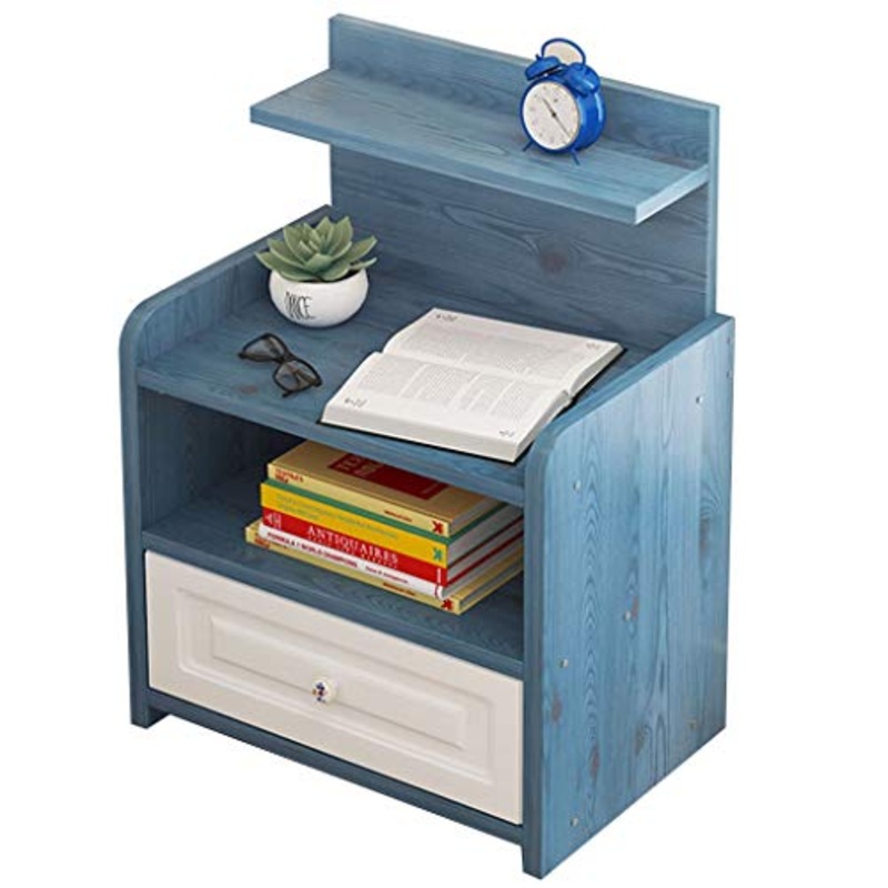 Comodino Moderno in Legno massello Minimalista Scaffale Camera da Letto Piccolo Armadio Semplice Armadio Economico Mini armadietto FANJIANI