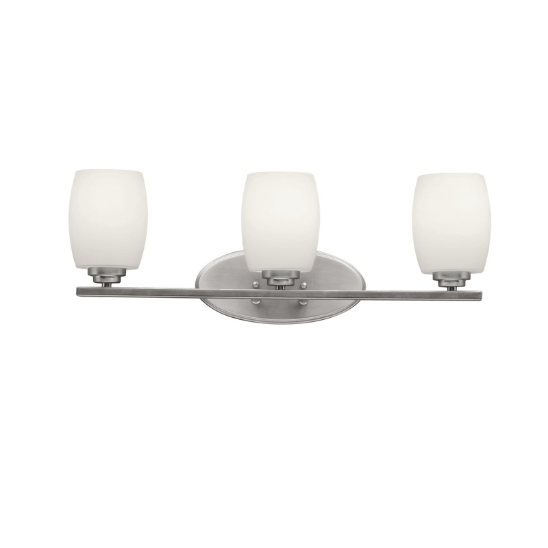 Kichler 5098NI Three Light Bath, Brushed Nickel