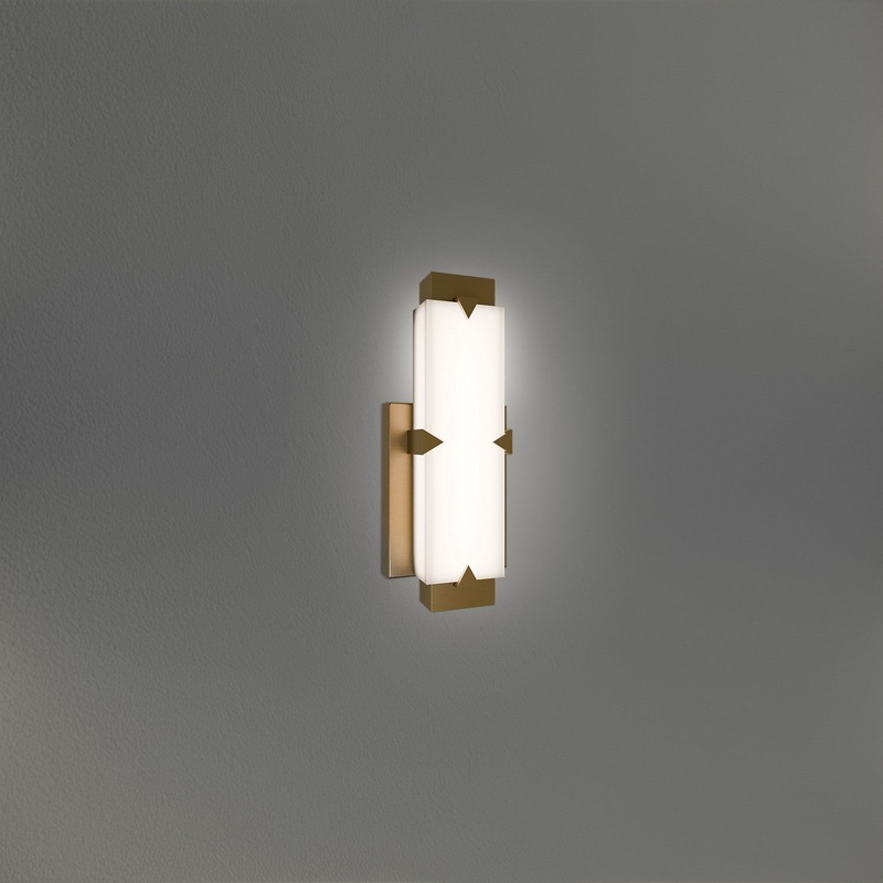 LED Wall Sconce from the Carlisle Collection in Aged Brass Finish by Modern Forms
