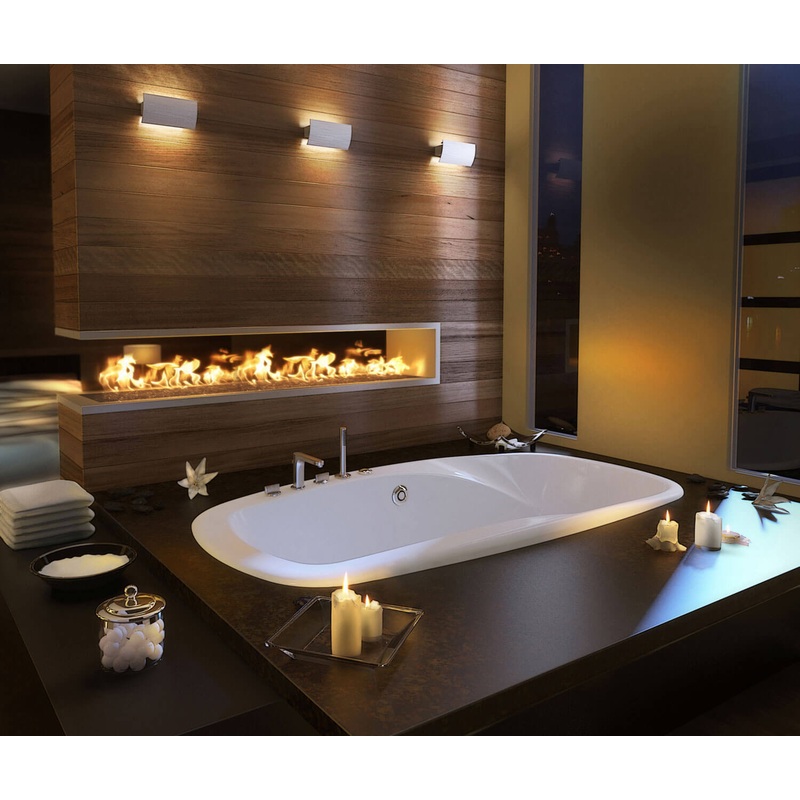 MAAX 101318-000-001-100 Eterne 7242 Acrylic Drop-in Center Drain Bathtub in White
