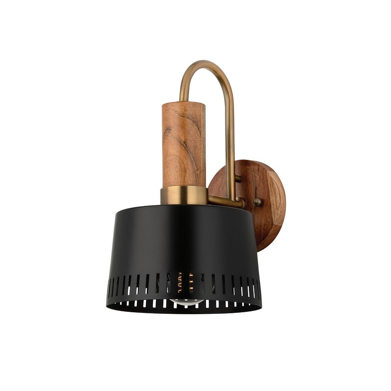 One Light Wall Sconce from the Memphis Collection in Patina Brass Finish by Troy Lighting
