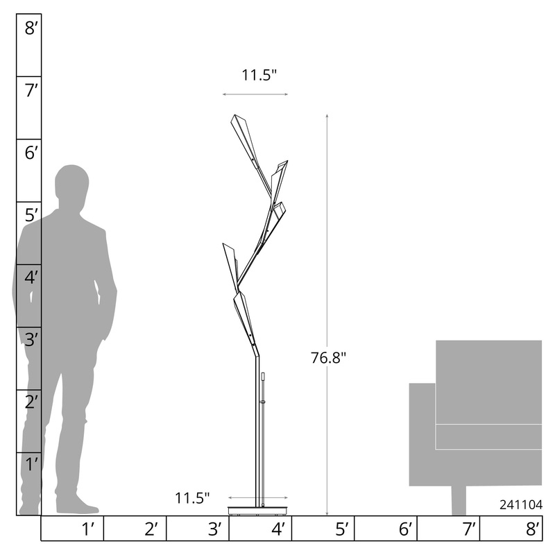 Quill Torchiere Ink White