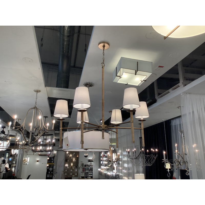 Six Light Chandelier from the Tulum Collection in Matte Brass Finish by Capital Lighting (Clearance Display, Final Sale)