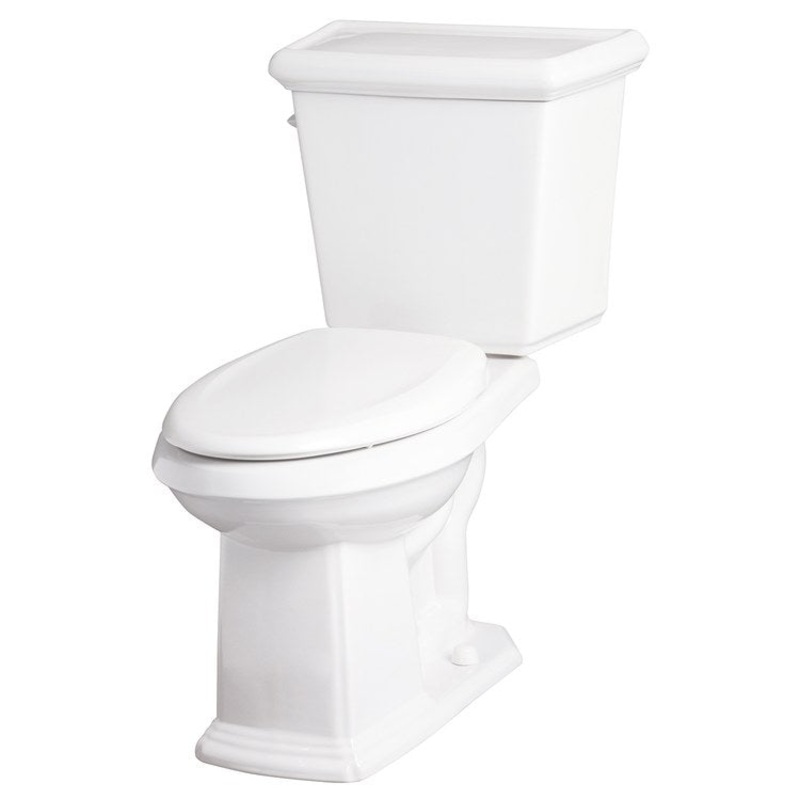 Toilet Logan Square 2 Pieces ErgoHeight White Elongated ADA 32-3/4 Inch 1.28 Gallons Per Flush 12 Inch