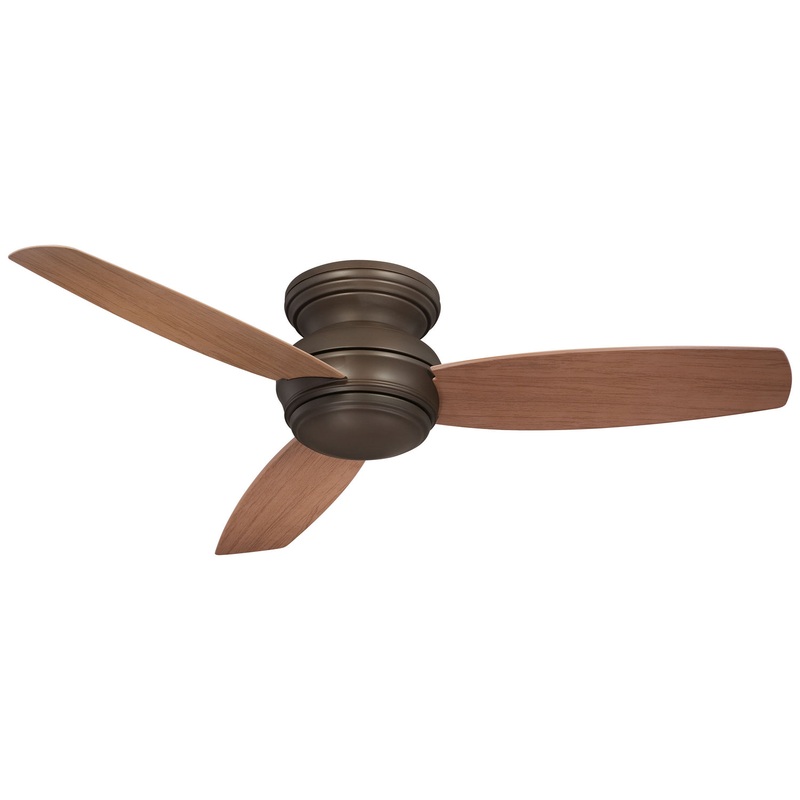 3-blade Traditional Concept 52″ Led 52″ Ceiling Fan by Minka Aire (Wet Rated) Oil Rubbed Bronze/Medium Maple
