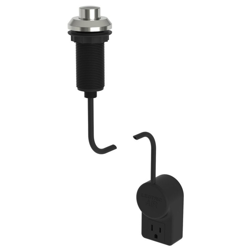 Air Activation Switch Jeter Disposer with Power Adapter Polished Nickel Brass
