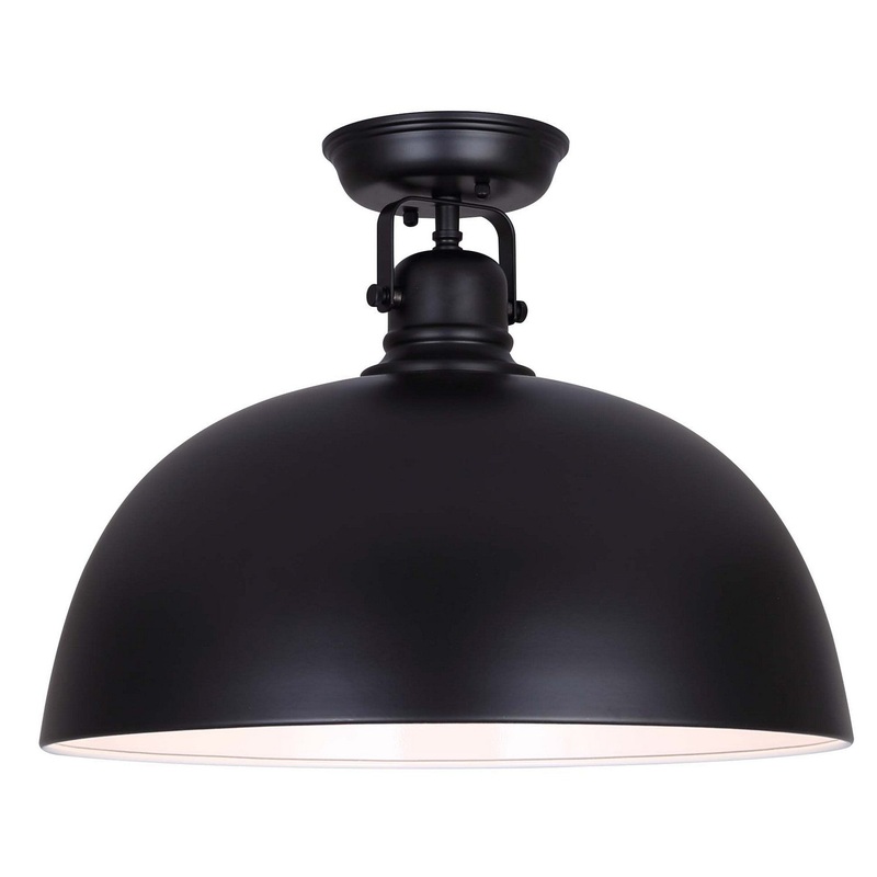 Canarm IFM622A16BK Polo One Light Flush Mount Matte Black
