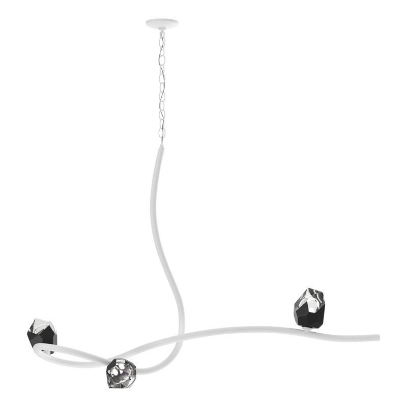 Glacier 3-Light Pendant White Black Crystal (BP)