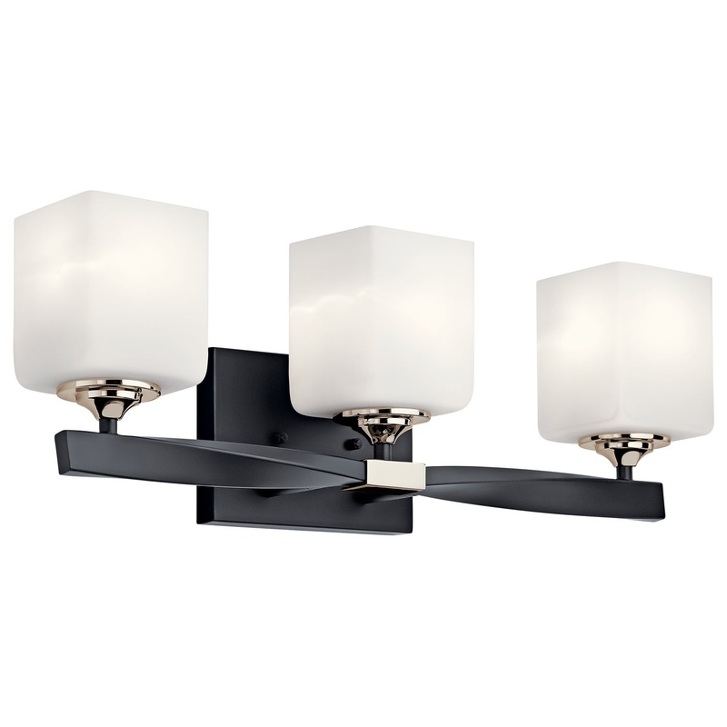 Kichler 55002BK Three Light Bath, Black