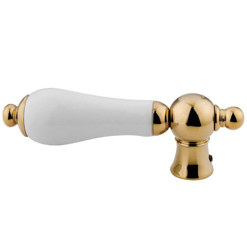 KSH1162PL Porcelain Lever Handle, Polished Brass