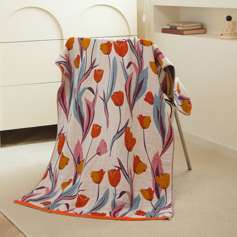 Lily 40S Pure Cotton Gauze Bath Towel – Extra Large, Thick, Soft, and Highly Absorbent for Adults