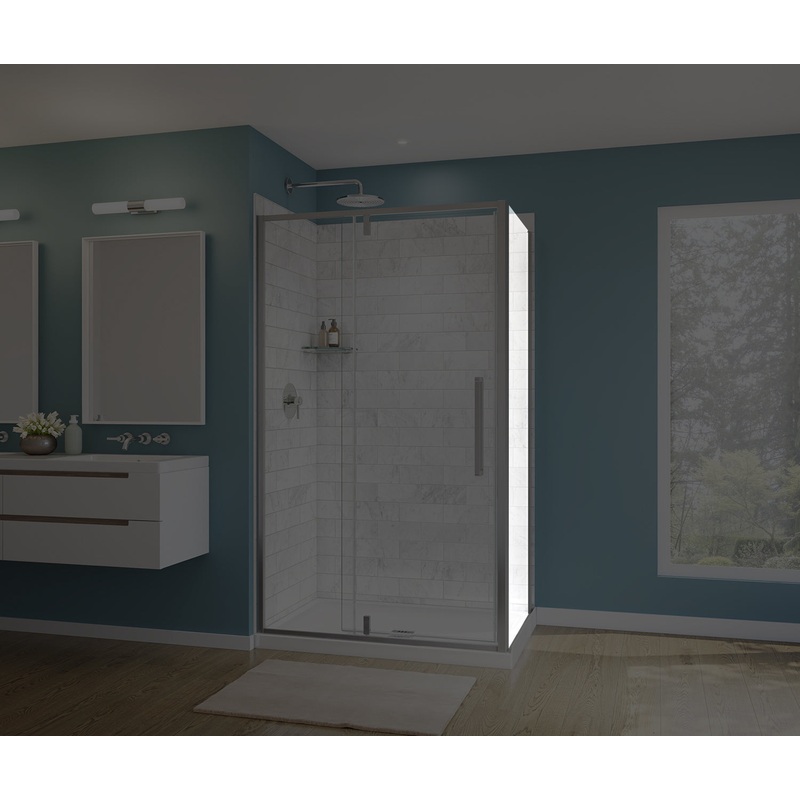 MAAX 135328-900-084-000 Uptown Return Panel for 36 in. Base with Clear glass in Chrome