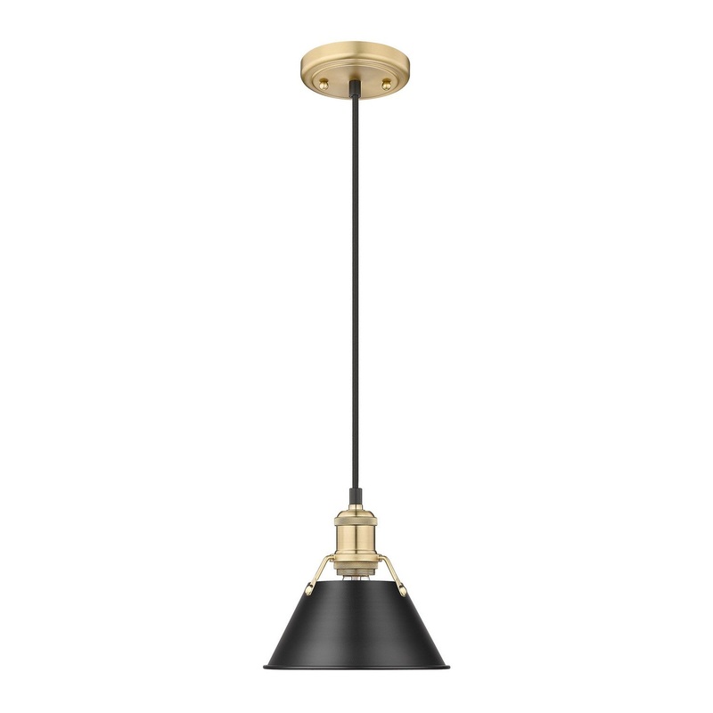 One Light Mini Pendant from the Orwell Collection in Brushed Champagne Bronze Finish by Golden