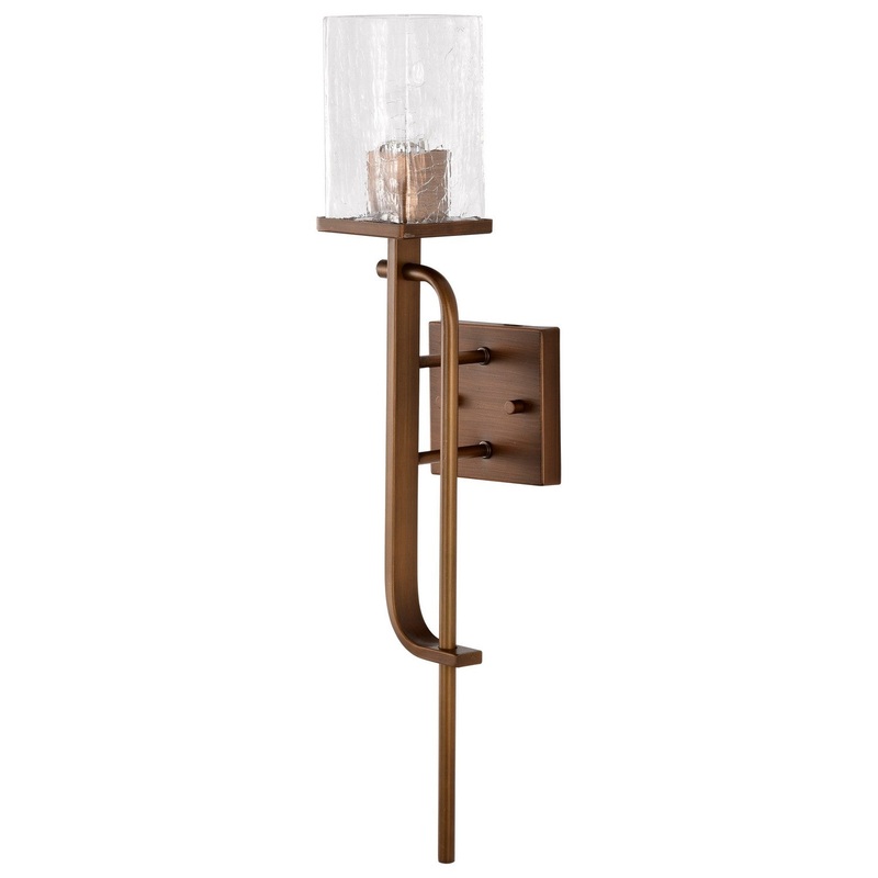 One Light Wall Sconce from the Terrace Collection in Natural Brass Finish by Nuvo Lighting