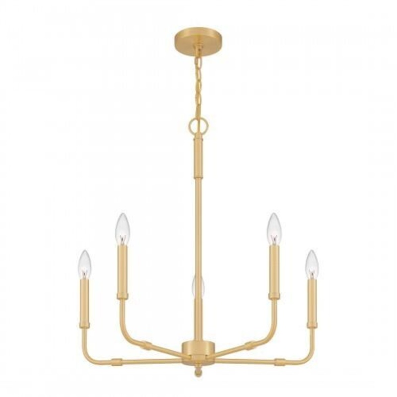 Quoizel ABR5024AB Abner Chandelier 5 light aged brass Chandelier