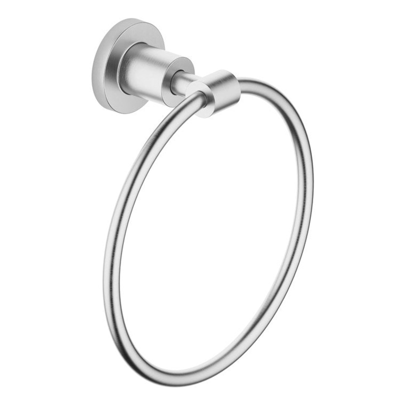 Towel Ring TARA Round Brushed Chrome 3-1/8 Inch