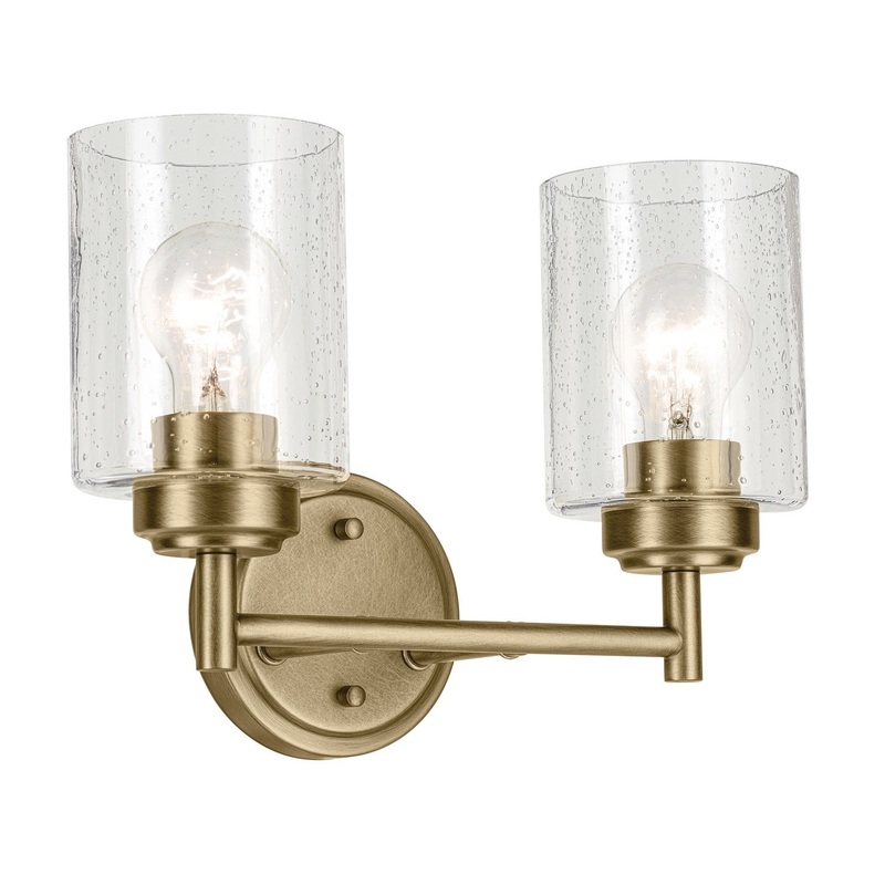 Two Light Bath from the Winslow Collection in Natural Brass Finish by Kichler