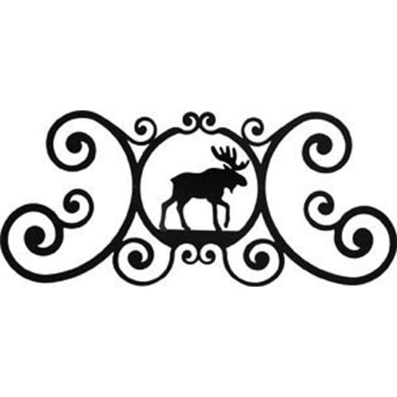Village Wrought Iron HP-OD-19 Moose Over Door Plaque