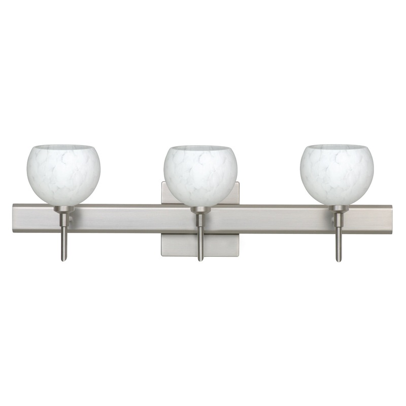 Besa 3SW-565819-SN-SQ Palla Three Light Wall Sconce Satin Nickel
