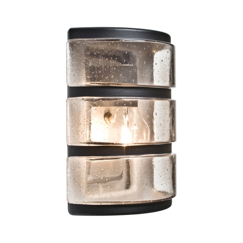 Besa AQUARBH-CL-BK Costaluz Aqua One Light Outdoor Wall Sconce Black