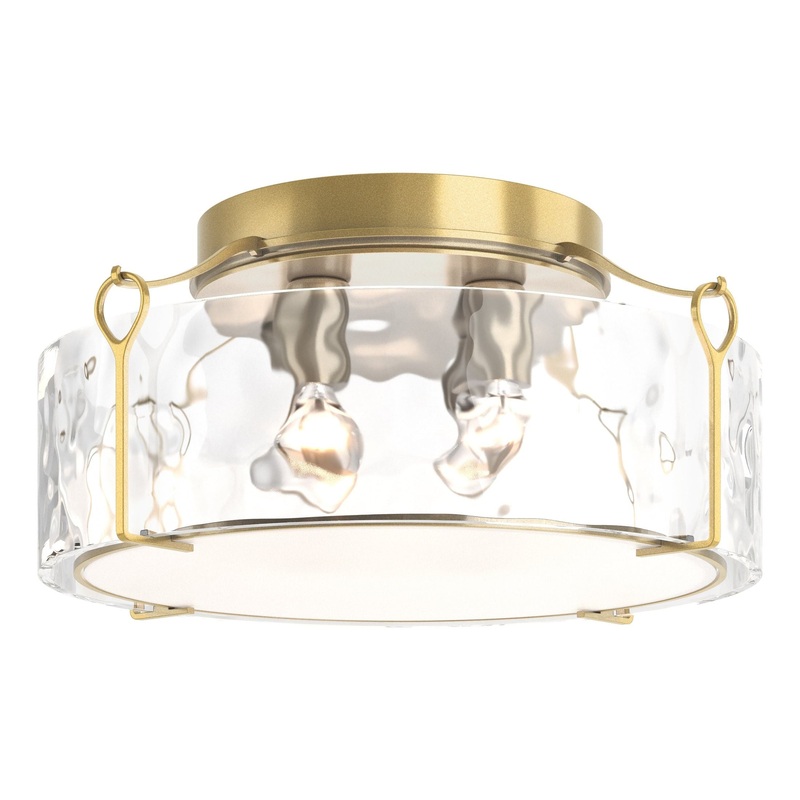 Bow Large Semi-Flush Modern Brass Water Glass (LL)