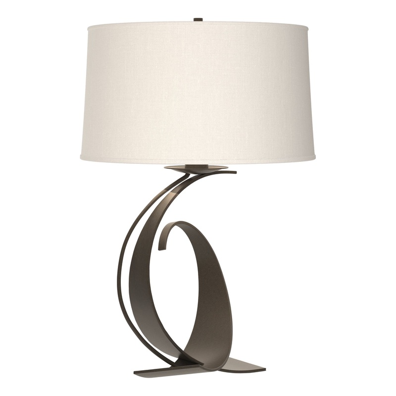 Fullered Impressions Large Table Lamp Dark Smoke Natural Anna Shade (SF)