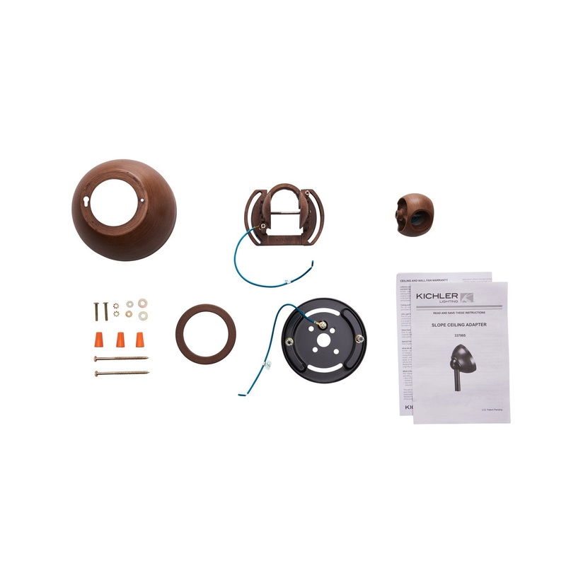 Kichler 337005WN Slope Adapter, Walnut